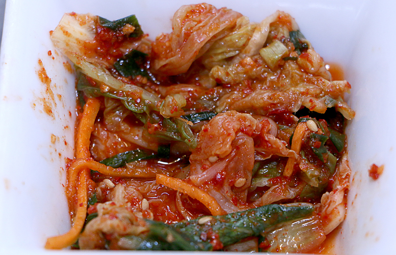 El Kimchi, la mas famosa de las comidas coreanas. Declarado por la ONU como uno de los cinco alimentos más saludables del mundo.