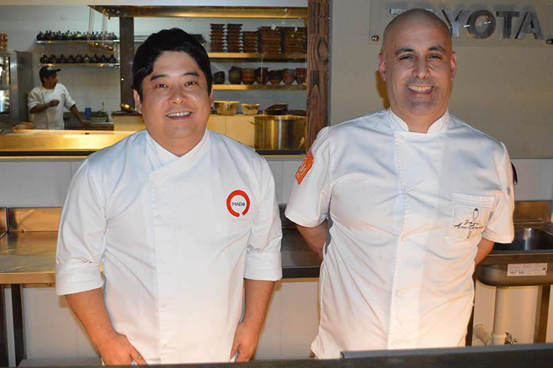 Mitsuharu Tsumura y José Castro Mendivil chefs peruanos que se unieron el día de la inauguración de Sipan dejando el mensaje de que esa es la clave para el éxito.
