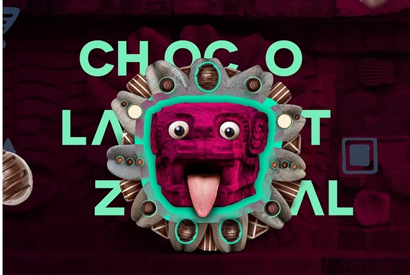 Este es el afiche oficial del Festival del Chocolate que se denomina Chocolatzal, teniendo en cuenta que ese producto es originario de México.