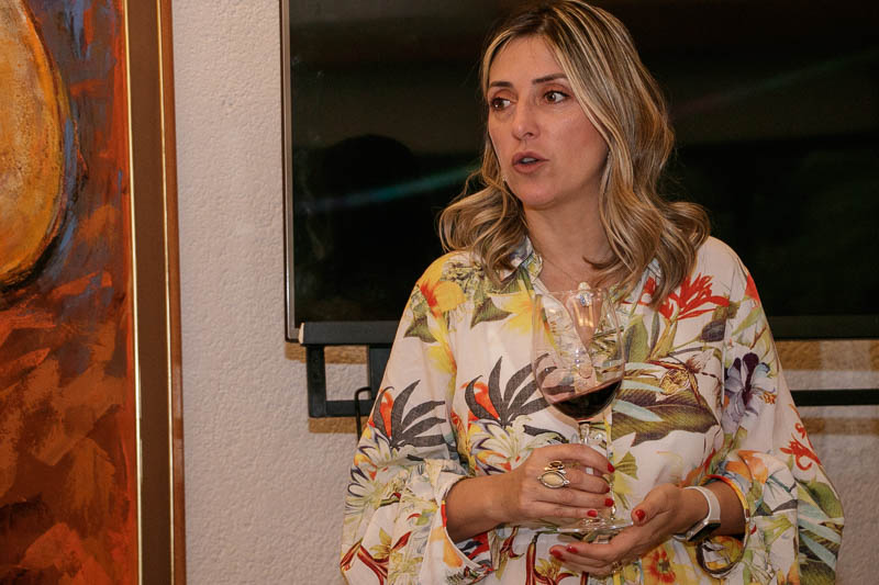 Fabiana Bracco Bosca, propietaria de una bodega en el Uruguay que presentó sus vinos en Paraguay.