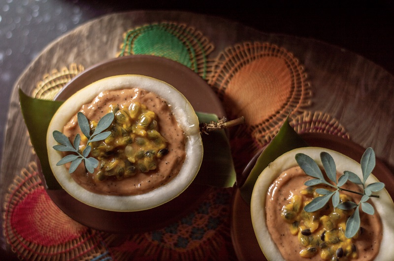 Esto es un Salmaracu, un plato inspirado en una receta española pero elaborado con ingredientes nacionales. La foto corresponde a José Galeano que recibió el primer premio.